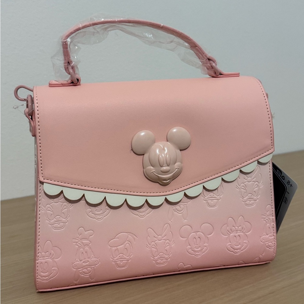 Loungefly Mickey Mouse & Friends Pastel Pink Crossbody Bag